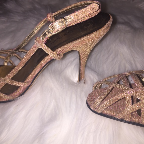 Dolce & Gabbana light pink sparkly strappy heels - Picture 5 of 8